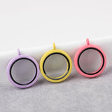 10Pcs 30mm Round Floating Charms Glass Locket Pendant Gift Jewelry