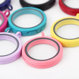 10Pcs 30mm Round Floating Charms Glass Locket Pendant Gift Jewelry