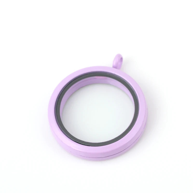 10Pcs 30mm Round Floating Charms Glass Locket Pendant Gift Jewelry
