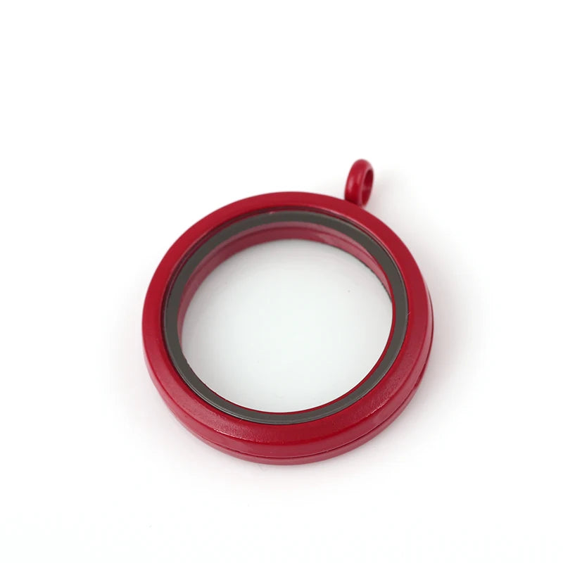 10Pcs 30mm Round Floating Charms Glass Locket Pendant Gift Jewelry