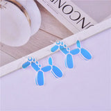 10Pcs Balloon Dog Acrylic Charms Pendant for DIY Jewelry Making