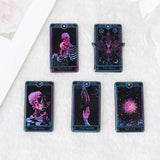 10Pcs Tarot Card Charms Acrylic Sun Moon DIY Jewelry Accessories