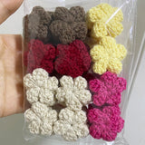 10Pcs Knitting Wool Flower Applique DIY Clothes Hat Sewing Supplies Patches
