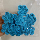 10Pcs Knitting Wool Flower Applique DIY Clothes Hat Sewing Supplies Patches