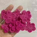10Pcs Knitting Wool Flower Applique DIY Clothes Hat Sewing Supplies Patches