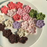10Pcs Knitting Wool Flower Applique DIY Clothes Hat Sewing Supplies Patches