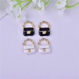 10Pcs 3D Handbag Enamel Charms for Jewelry Making DIY Accessories