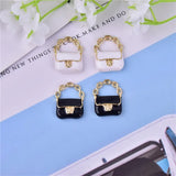 10Pcs 3D Handbag Enamel Charms for Jewelry Making DIY Accessories