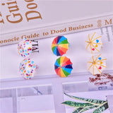 10Pcs 3D Umbrella Resin Charms for DIY Jewelry Making