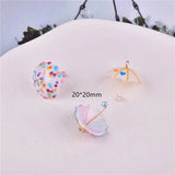 10Pcs 3D Umbrella Resin Charms for DIY Jewelry Making