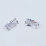 10Pcs Rectangle 5A+ CZ Stone Synthetic Gems for Jewellery