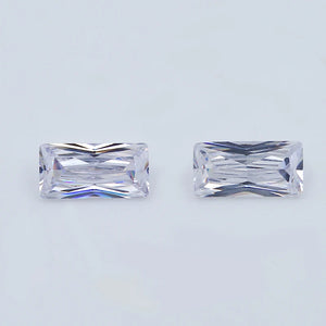 10Pcs Rectangle 5A+ CZ Stone Synthetic Gems for Jewellery
