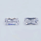 10Pcs Rectangle 5A+ CZ Stone Synthetic Gems for Jewellery