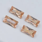 10Pcs Champagne CZ Synthetic Gems Brilliant Cut Cubic Zirconia Stones 3x7~6x12mm