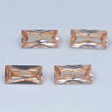 10Pcs Champagne CZ Synthetic Gems Brilliant Cut Cubic Zirconia Stones 3x7~6x12mm