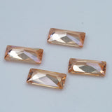 10Pcs Champagne CZ Synthetic Gems Brilliant Cut Cubic Zirconia Stones 3x7~6x12mm