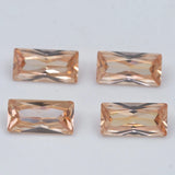 10Pcs Champagne CZ Synthetic Gems Brilliant Cut Cubic Zirconia Stones 3x7~6x12mm