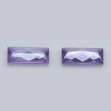 10Pcs Rectangle Lavender CZ Synthetic Gems Brilliant Cut Cubic Zirconia Stone