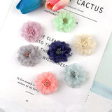 10Pcs Chiffon Fabric Flowers for DIY Hair Accessories Headband, Wedding Decor