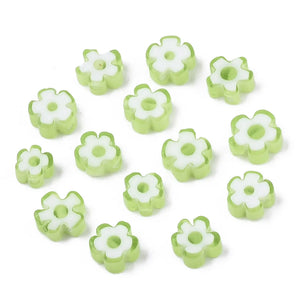10Pcs 5~7mm Flower Shape Glass Beads for Jewelry Making DIY Bracelets
