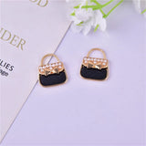 10Pcs Enamel Bowknot Handbag Charms for Jewelry Making DIY
