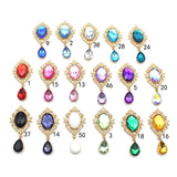 10Pcs 50*25MM Oval Acrylic Rhinestone Alloy Pendant Flat Button Gorgeous Crown