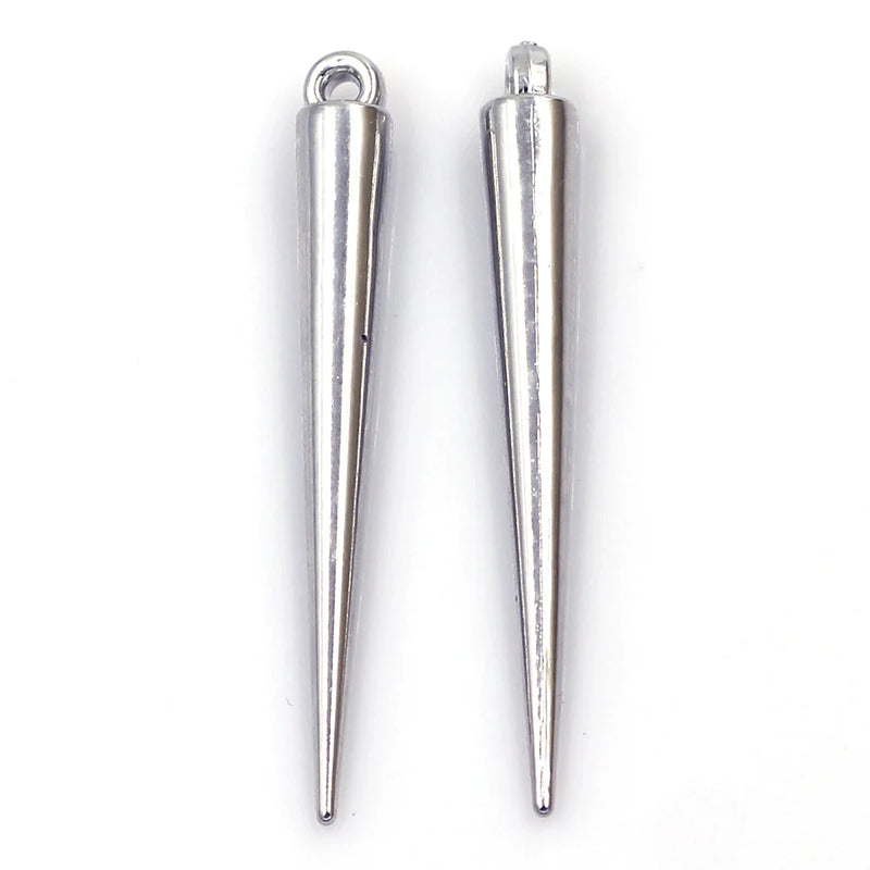 10Pcs/50Pcs Acrylic Studs Spikes Cone Tear Pendant Earring Rivet Punk Charms