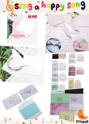 10Pcs/50pcs Sterling Silver Cleaning Cloth Polishing Cloth for Silver Jewelry