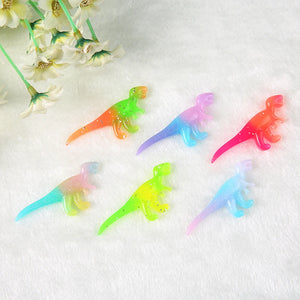 10Pcs Dinosaur Charms Flatback Resin Cabochons Diy Making Parts