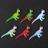 10Pcs Dinosaur Charms Flatback Resin Cabochons Diy Making Parts