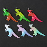 10Pcs Dinosaur Charms Flatback Resin Cabochons Diy Making Parts