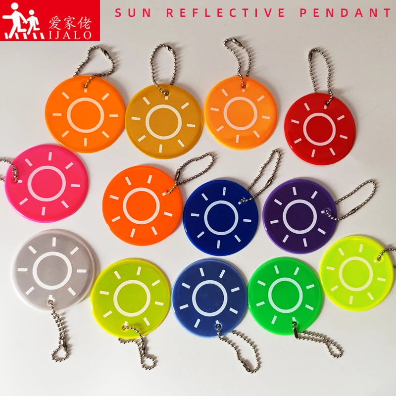 10Pcs Sun Safety Reflective Keychain Bag Jewelry High Visibility