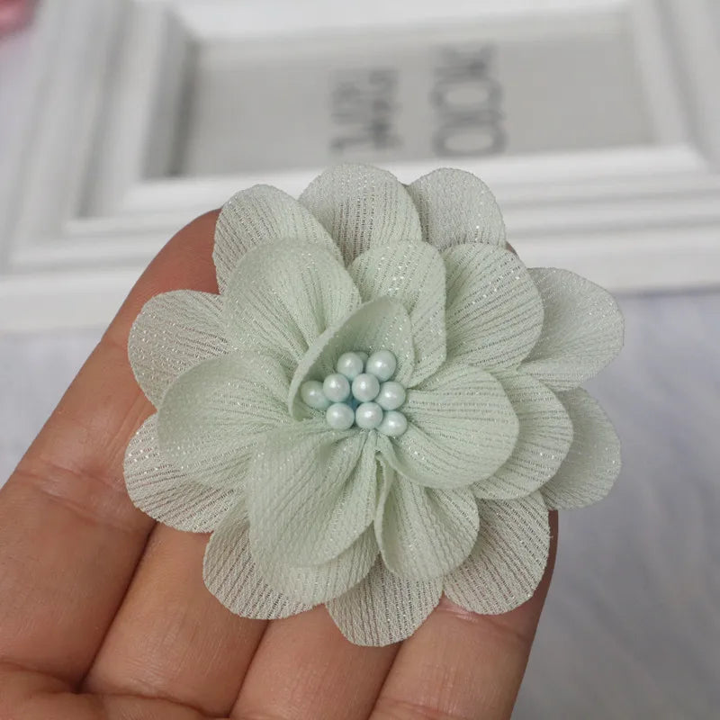 10Pcs Boutique Flowers Dress Clothing Decor Girls Hair Accessories DIY Headwear