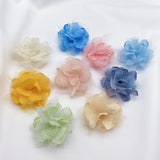 10Pcs Chiffon Fabric Flowers DIY HairClip Headband Wedding Dress Decor