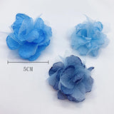 10Pcs Chiffon Fabric Flowers DIY HairClip Headband Wedding Dress Decor