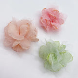 10Pcs Chiffon Fabric Flowers DIY HairClip Headband Wedding Dress Decor
