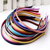 10Pcs Satin Covered Ribbon Headbands for Girls Women Hair Accessories