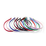 10Pcs 5mm Satin Jewelry Headbands Colorful Girls Ribbon Hairband