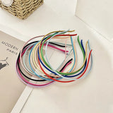 10Pcs 5mm Satin Jewelry Headbands Colorful Girls Ribbon Hairband