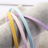 10Pcs 5mm Satin Jewelry Headbands Colorful Girls Ribbon Hairband