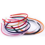 10Pcs 5mm Satin Jewelry Headbands Colorful Girls Ribbon Hairband