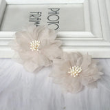 10Pcs 6.5CM Chiffon Multilayer Fabric Flowers DIY Hair Accessories