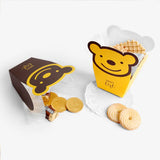 10Pcs Cartoon Bear Square Folding Biscuit Chocolate Box