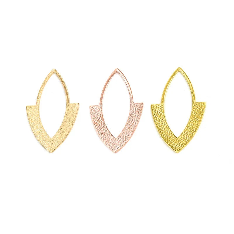 10Pcs 6 Colors Teardrop Leaf Charms Horse Eye Pendant For DIY Jewelry Making
