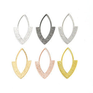 10Pcs 6 Colors Teardrop Leaf Charms Horse Eye Pendant For DIY Jewelry Making
