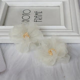 10Pcs Chiffon Fabric Flowers DIY Hair Accessories