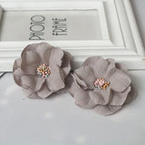 10Pcs Fabric Cored Camellia Flower Headband DIY Accessories