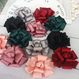 10Pcs Satin Rose Flower Wedding Brooch DIY Accessories