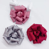 10Pcs Satin Rose Flower Wedding Brooch DIY Accessories