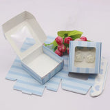 10Pcs Pink Plaid Strawberry Flower Candy Plane Box
